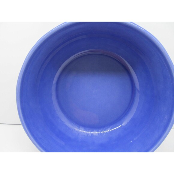 Varages France Luberon 10" Cobalt Blue Embossed Serving Bowl 4" Tall - Picture 6 of 7